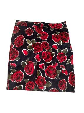 LOVE MOSCHINO Floral Rose Print Skirt Size US 4
